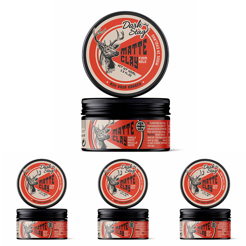 Zestaw 3+1 Glinka matowa - MATTE CLAY 100ml - DARK STAG